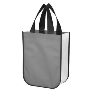 Lola Laminated Non-Woven Shopper Tote Bag - Gray