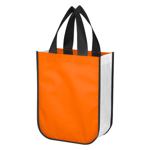 Lola Laminated Non-Woven Shopper Tote Bag - Orange