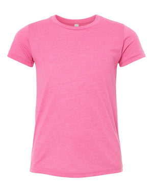 BELLA + CANVAS Youth Triblend Short-Sleeve T-Shirt - Charity Pink Triblend