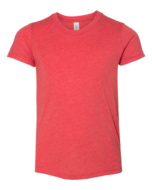 BELLA + CANVAS Youth Triblend Short-Sleeve T-Shirt - Red Triblend