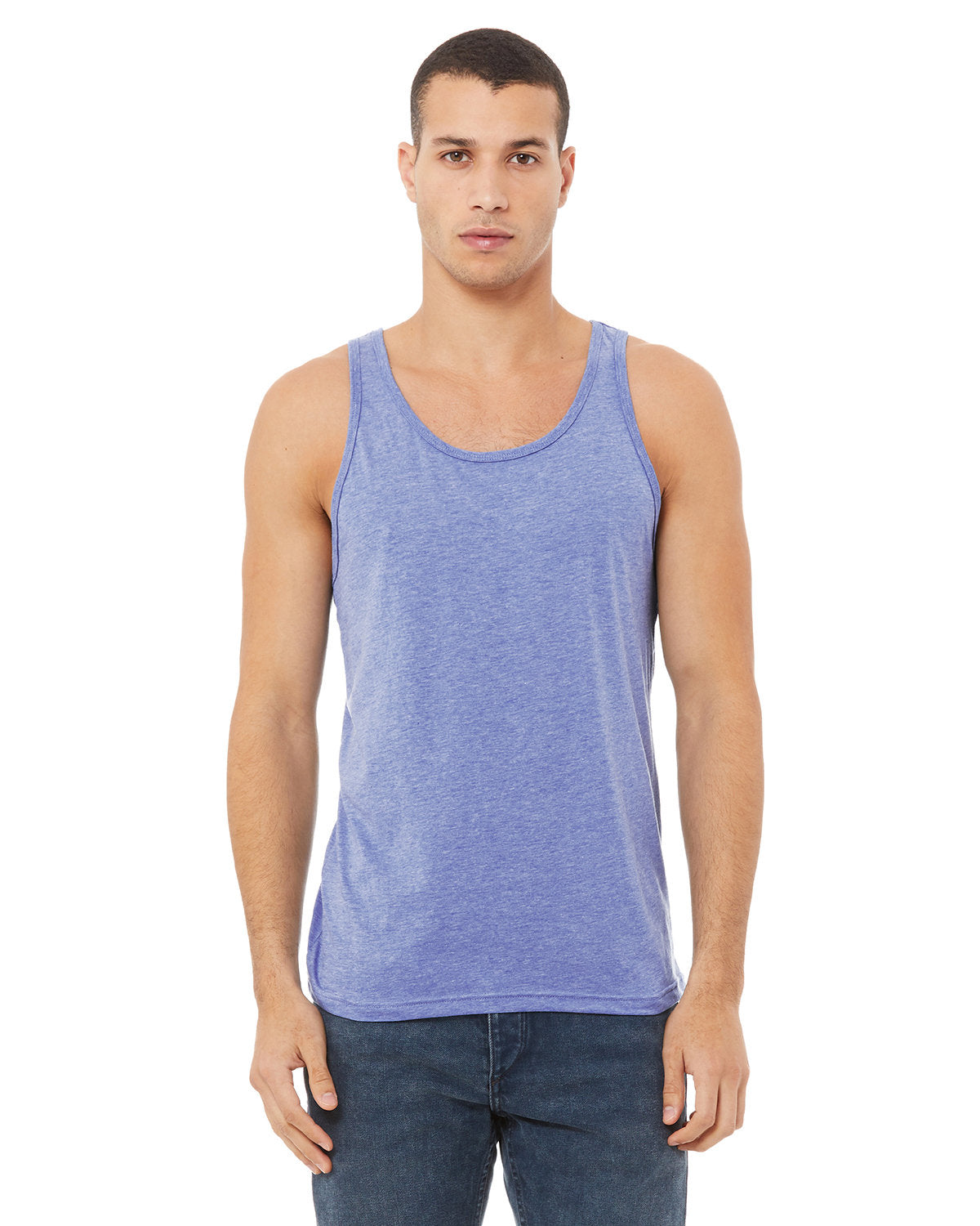 Bella + Canvas Unisex Triblend Tank - Blue Triblend