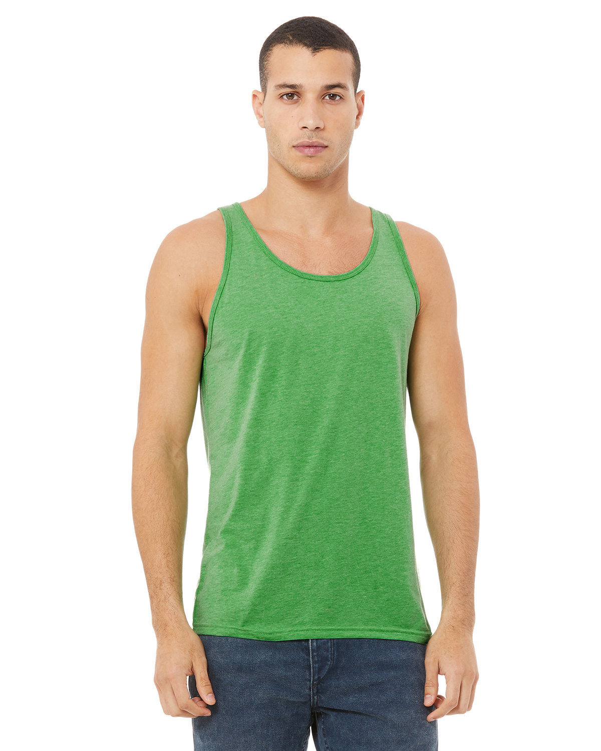 Bella + Canvas Unisex Triblend Tank - Green Triblend
