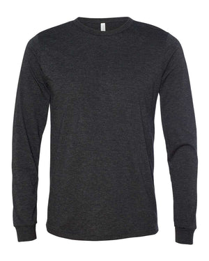 BELLA + CANVAS Unisex Triblend Long-Sleeve T-Shirt - Charcoal Black Triblend