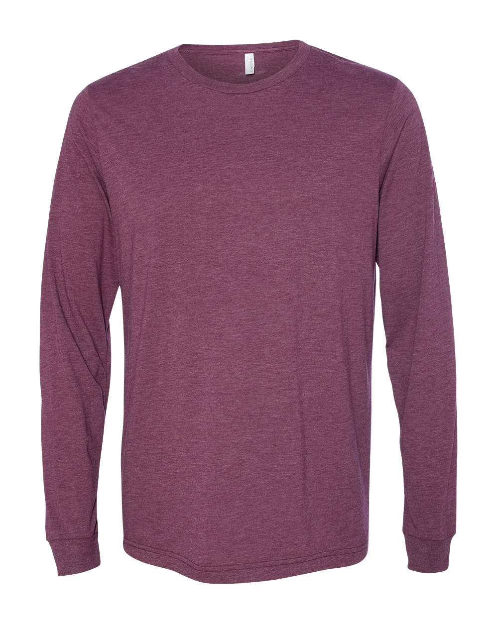 BELLA + CANVAS Unisex Triblend Long-Sleeve T-Shirt - Maroon Triblend