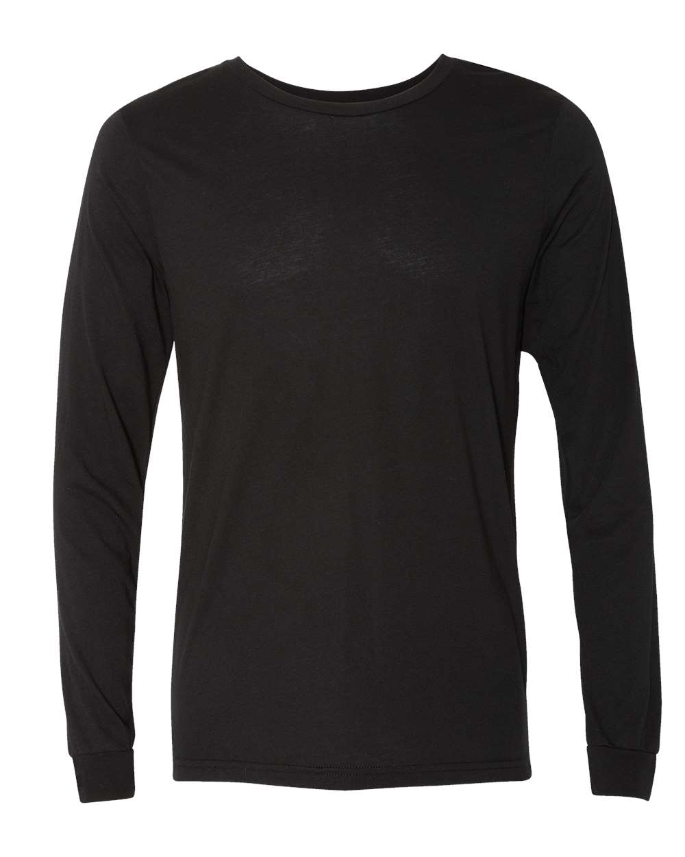 BELLA + CANVAS Unisex Triblend Long-Sleeve T-Shirt - Solid Black Triblend