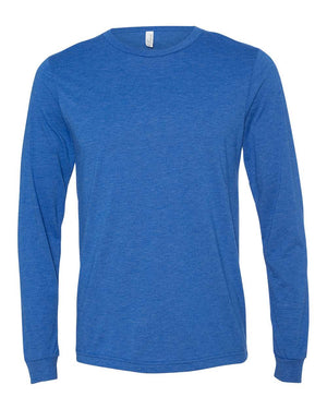 BELLA + CANVAS Unisex Triblend Long-Sleeve T-Shirt - True Royal Triblend