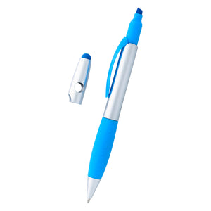 Astro Highlighter Stylus Pen - Silver With Blue