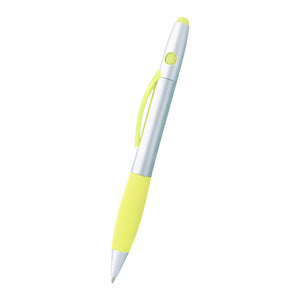 Astro Highlighter Stylus Pen - Silver With Yellow
