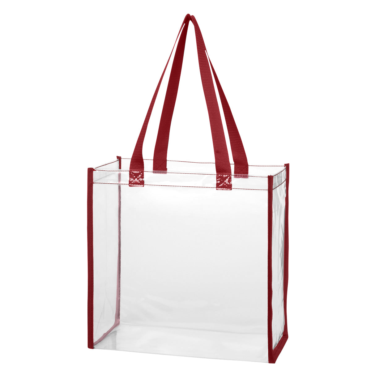 Clear Tote Bag - Maroon