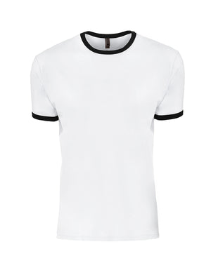 Next Level Apparel Unisex Ringer T-Shirt - White/black