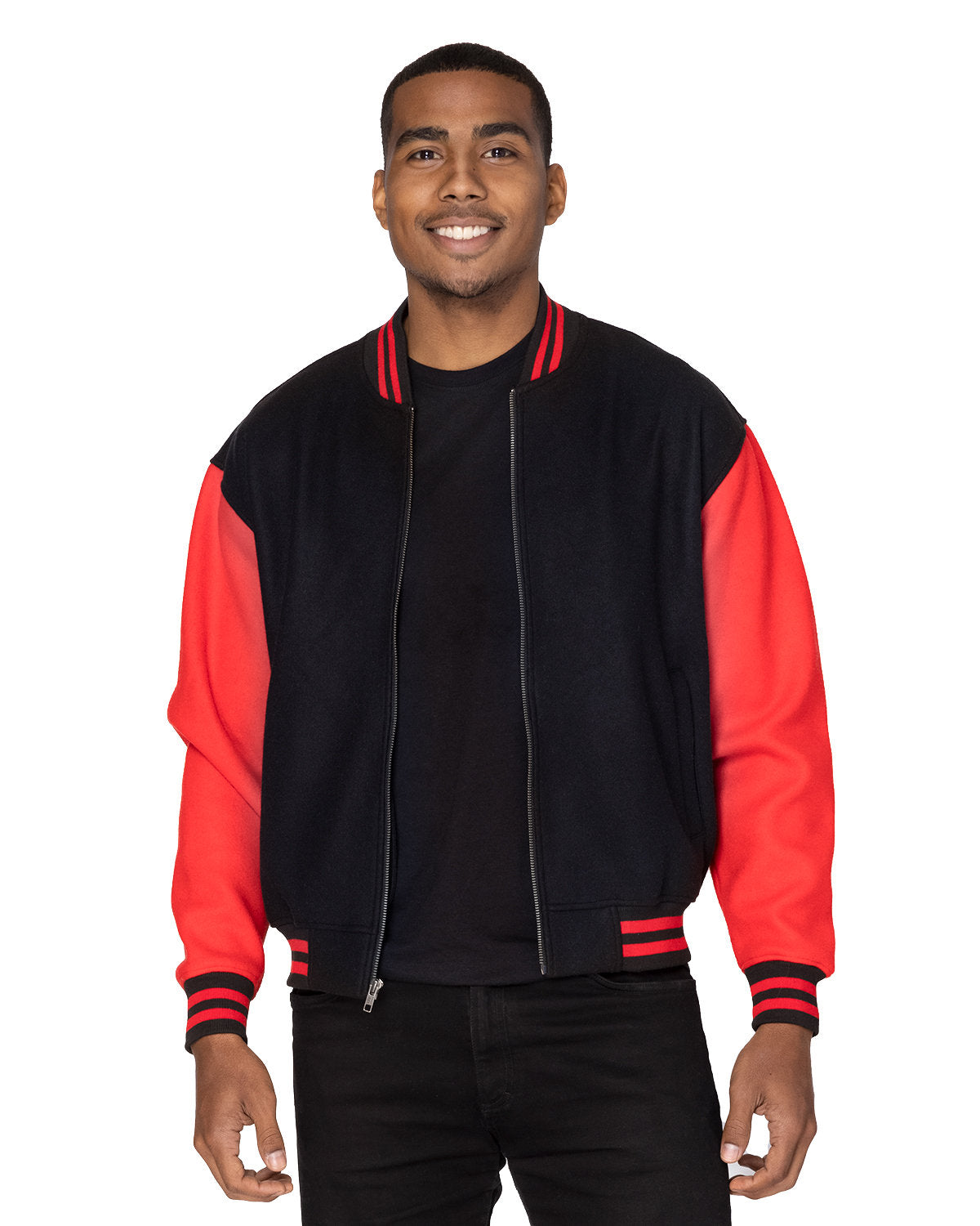 Threadfast Unisex Legend Jacket - Black/ Red