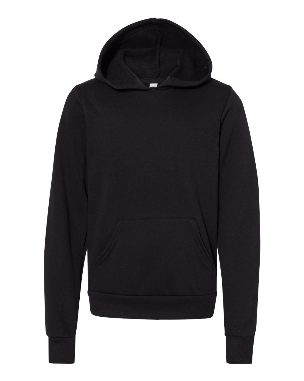 BELLA + CANVAS Youth Sponge Fleece Pullover Hooded Sweatshirt - Black
