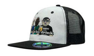 6 Panel Mesh Back Cap with Flat Peak