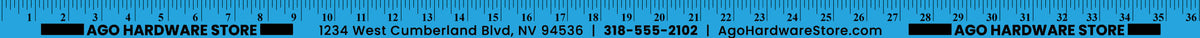 5/32" Colorful Enameled Yardsticks - Medium Blue