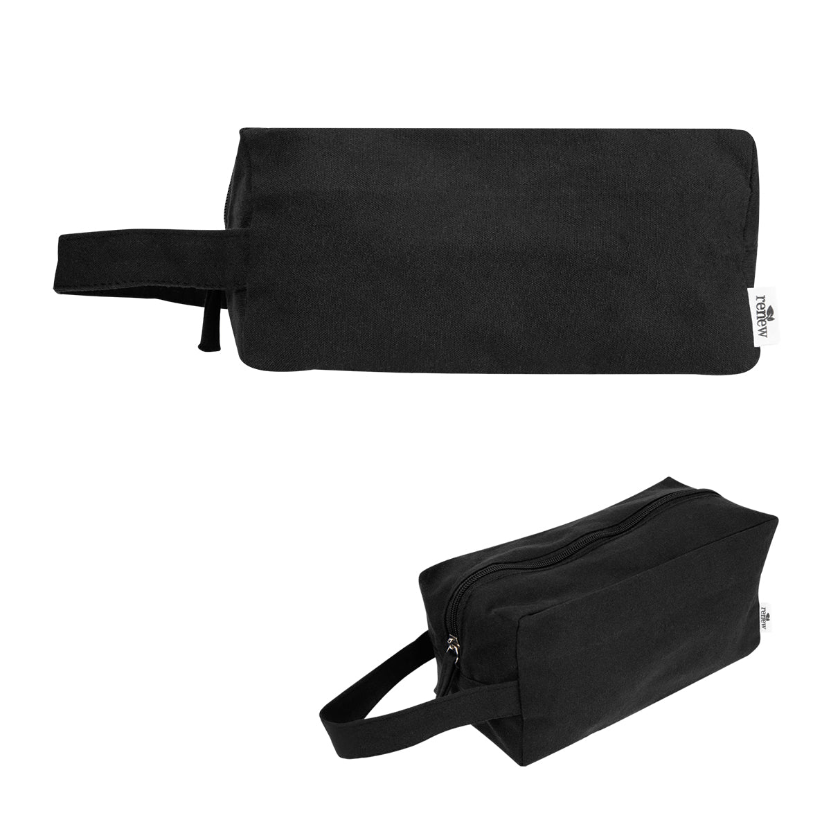 Brooke Recycled Cotton Toiletry Bag - Black