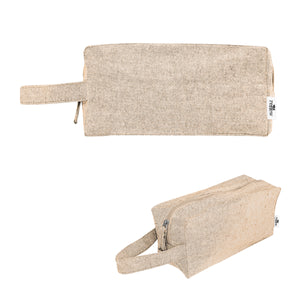 Brooke Recycled Cotton Toiletry Bag - Heathered Beige