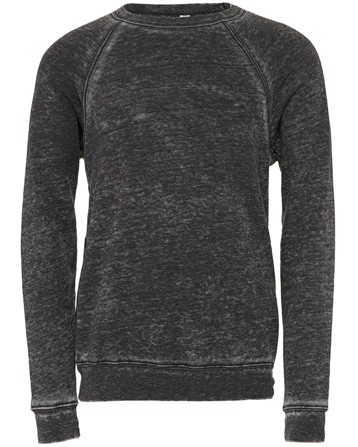 BELLA + CANVAS Unisex Sponge Fleece Crewneck Sweatshirt - Grey Acid Wash