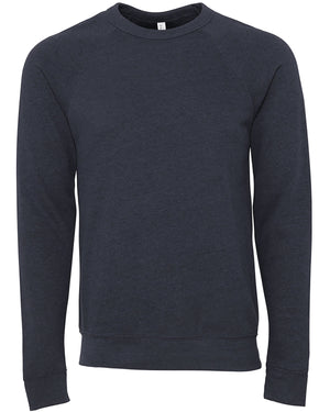 BELLA + CANVAS Unisex Sponge Fleece Crewneck Sweatshirt - Heather Navy