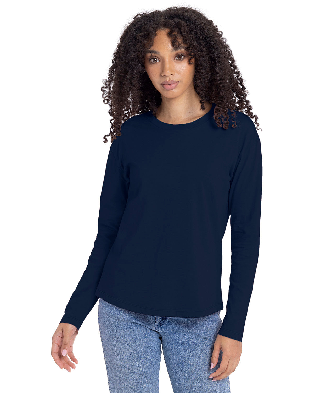 Next Level Apparel Ladies' Relaxed Long Sleeve T-Shirt - Front