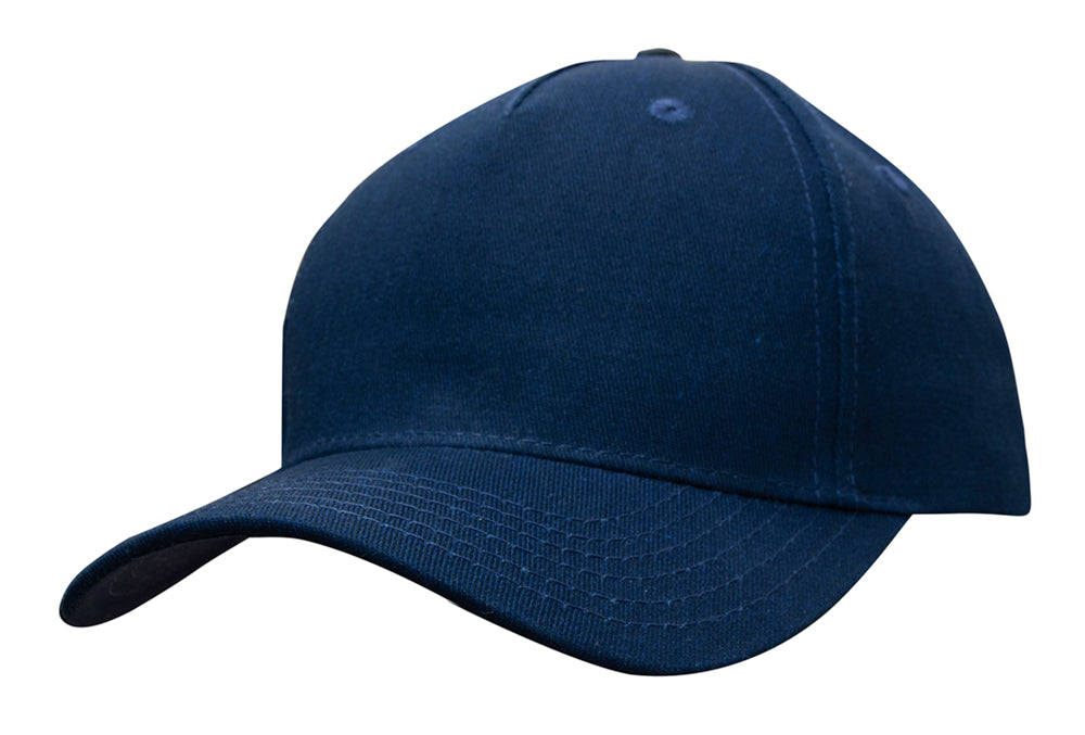 5 Panel Cotton Twill Cap - Navy