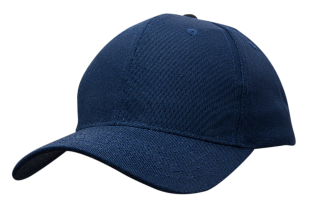 6 Panel Cotton Twill Cap - Navy