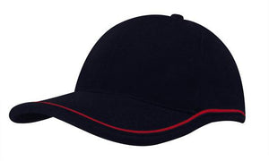 6 Panel BHC Cap with Piping On Crown-Peak - Custom Embroidered -