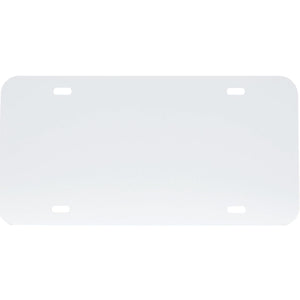 High Impact Digital Print Ad License Plate in Polybag - White