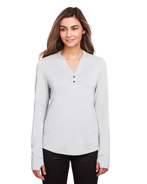 Ladies' Jaq Snap-Up Stretch Performance Pullover - Platinum