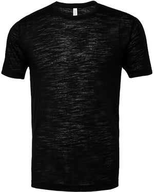 Bella + Canvas Unisex Poly-Cotton Short-Sleeve T-Shirt - Solid Black Slub