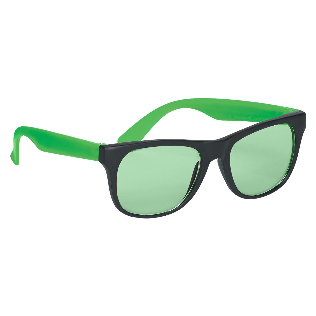 Tinted Lenses Rubberized Sunglasses - Green
