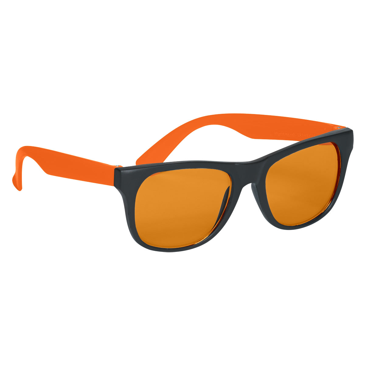 Tinted Lenses Rubberized Sunglasses - Orange