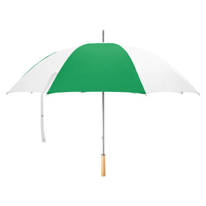 60" Arc Golf Umbrella - White With Green