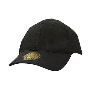 6 Panel Double Pique Dream Fit Cap - Black