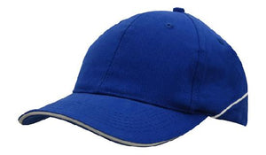 6 Panel BHC Cap Sandwich & Crown Piping - Royal With White