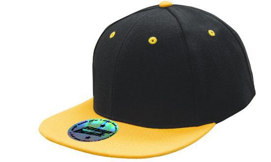 6 Panel Two Tone Flat Peak Cap