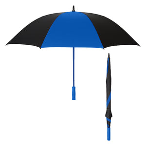 60" Arc Splash of Color Golf Umbrella - Black With Royal