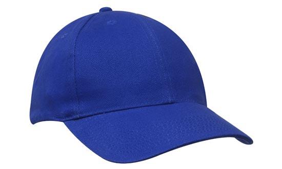 6 Panel Premium Brushed Cotton Cap - Royal
