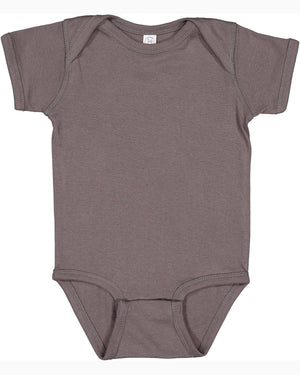 Rabbit Skins Infant Baby Rib Bodysuit - Charcoal
