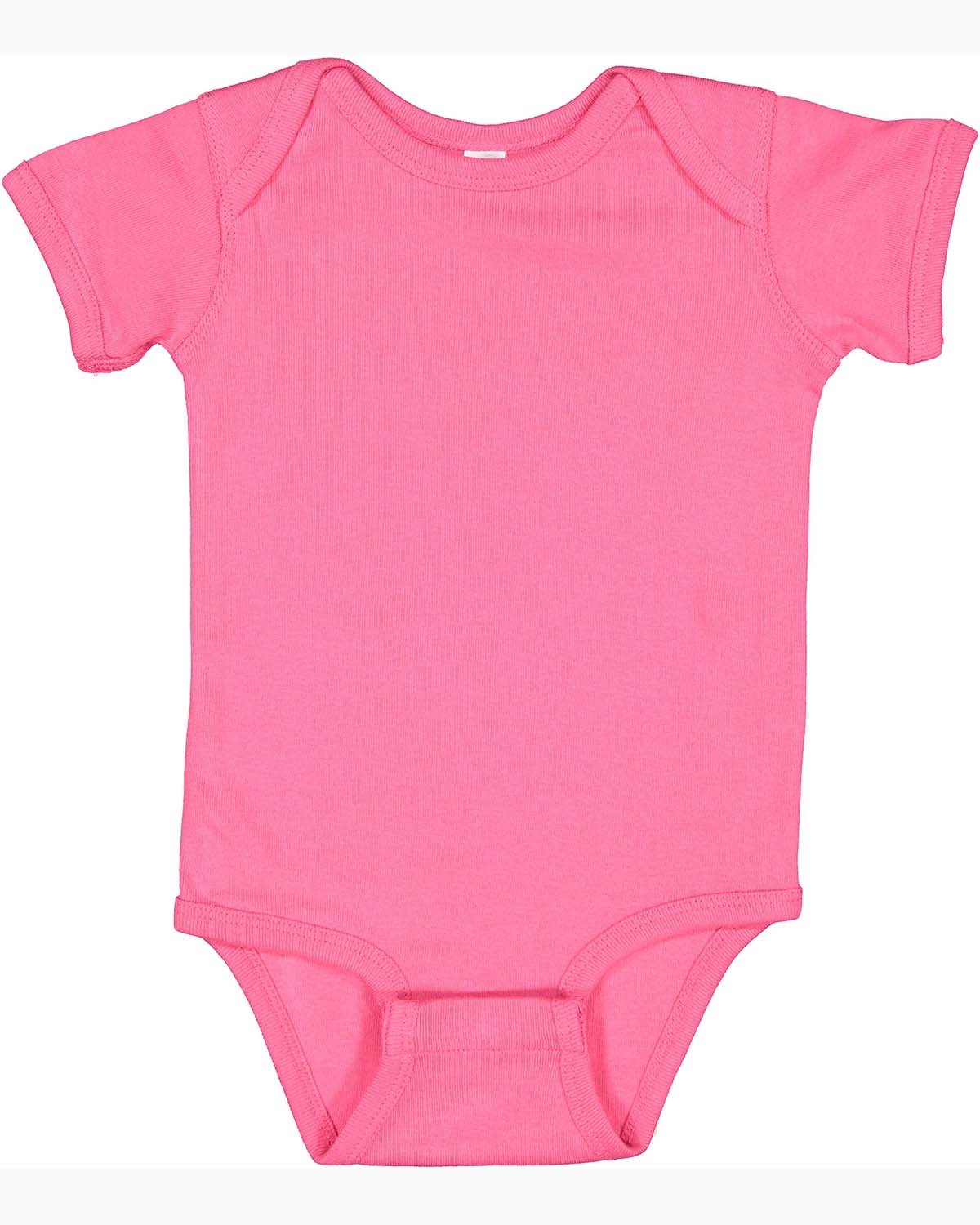Rabbit Skins Infant Baby Rib Bodysuit - Hot Pink