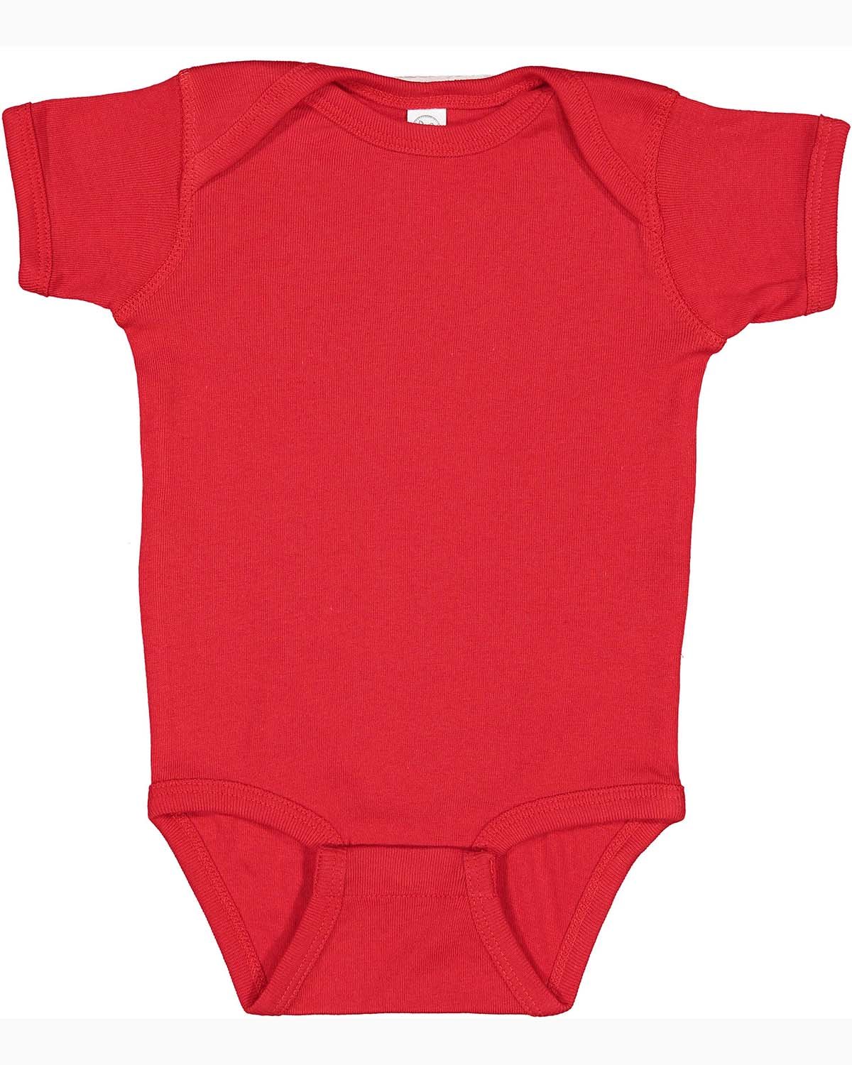Rabbit Skins Infant Baby Rib Bodysuit - Red