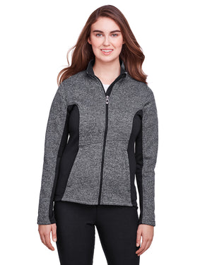 Ladies' Constant Full-Zip Sweater Fleece Jacket - Black Hthr/Blk