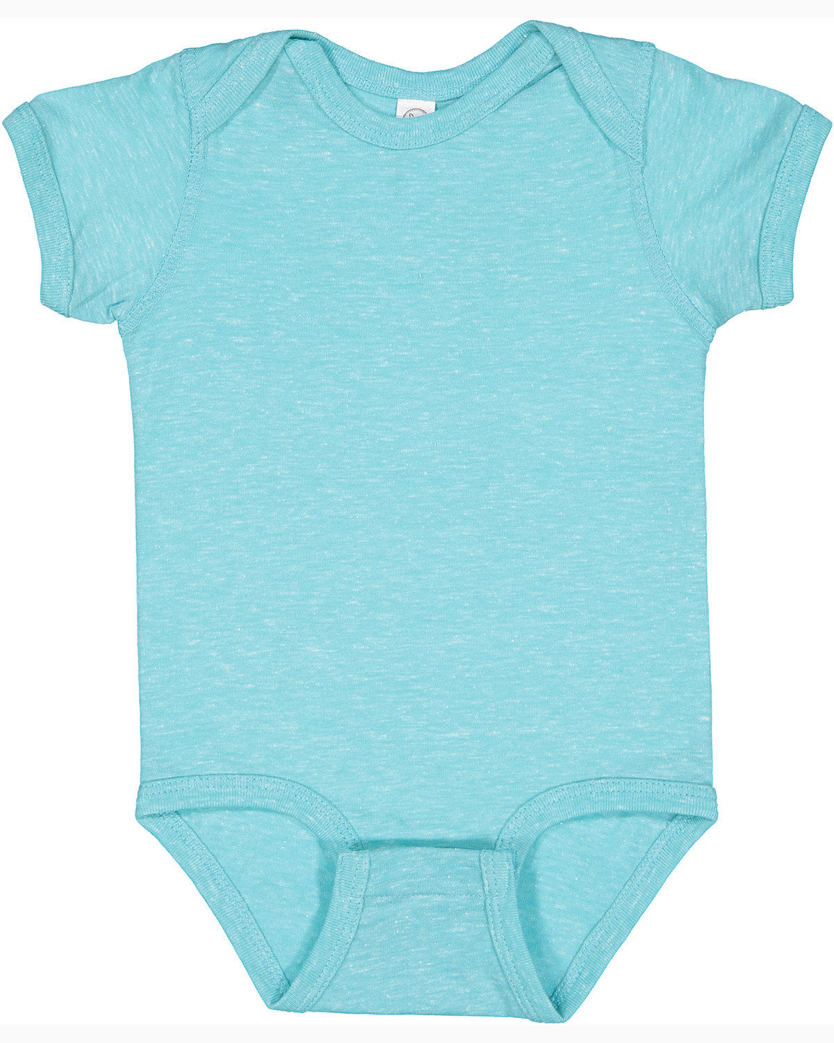 Rabbit Skins Infant Harborside Melange Jersey Bodysuit - Caribbean Mlange