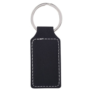 Belvedere Stitched Key Tag - Black
