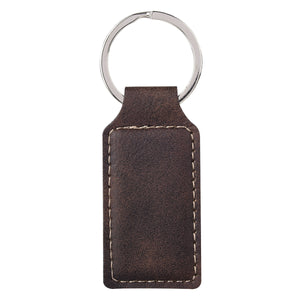 Belvedere Stitched Key Tag - Brown