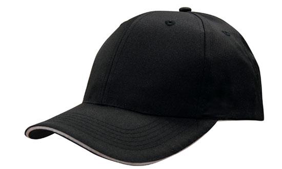 6 Panel Cap Breathable P-Twill with Sandwich - Custom Embroidered -