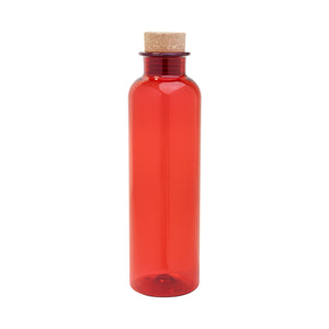 22 Oz. Maddie rPET Bottle With Cork Lid - Translucent Red