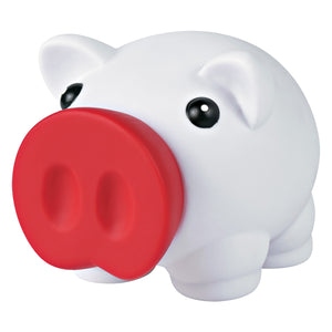 Mini Prosperous Piggy Bank - White With Red