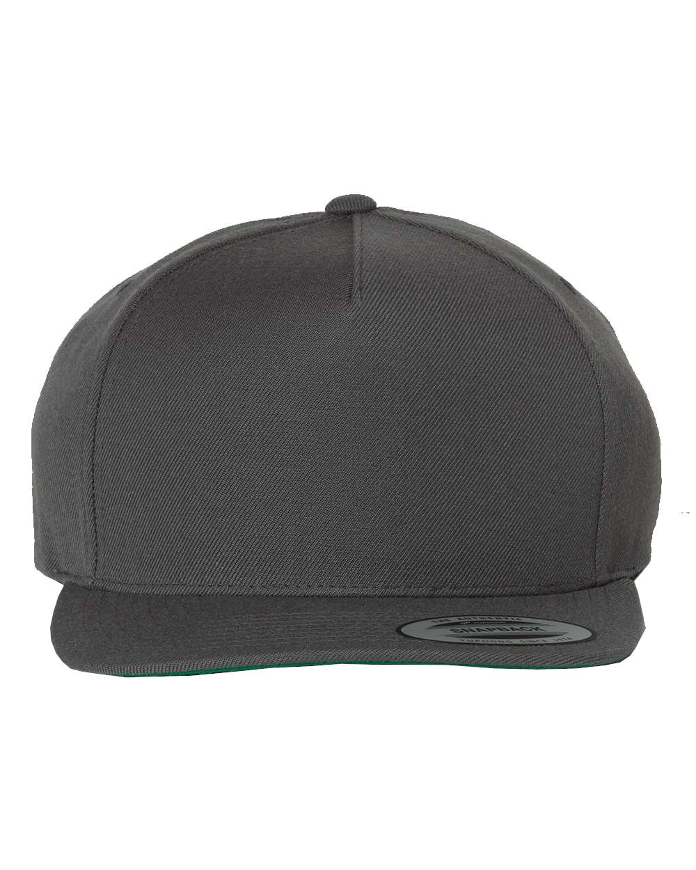 YP Classics Adult Structured Flat Visor Classic Snapback Cap - Dark Grey