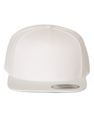 YP Classics Adult Structured Flat Visor Classic Snapback Cap - White