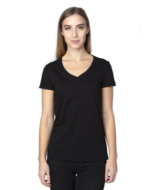 Ladies' Ultimate CVC V-Neck T-Shirt - Black